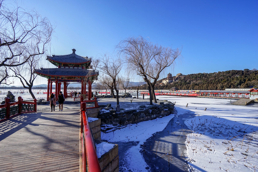 邂逅颐和园冬日景观图片