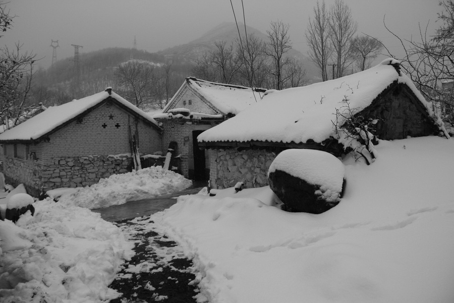 乡村雪景摄影图片图片