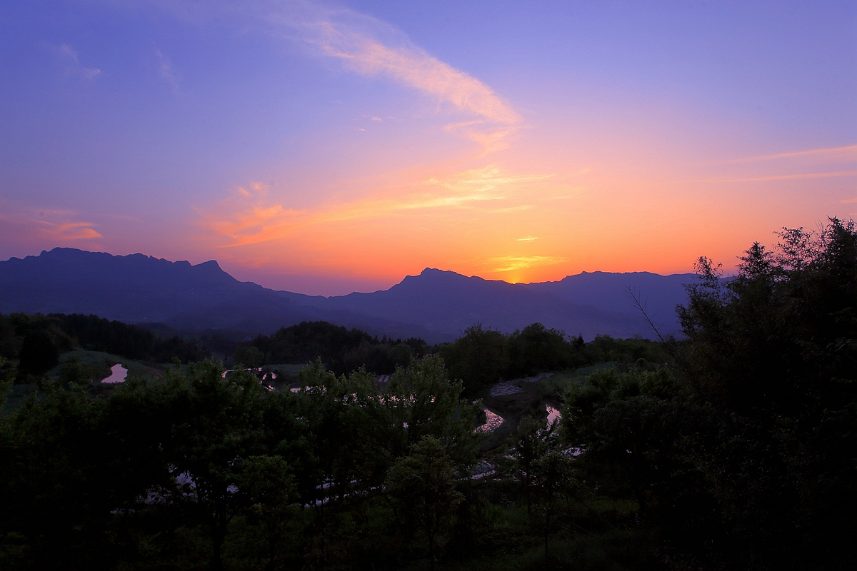 武隆山王坪拍夕陽