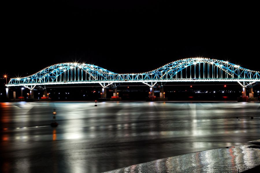 瑞安飞云江五桥夜景