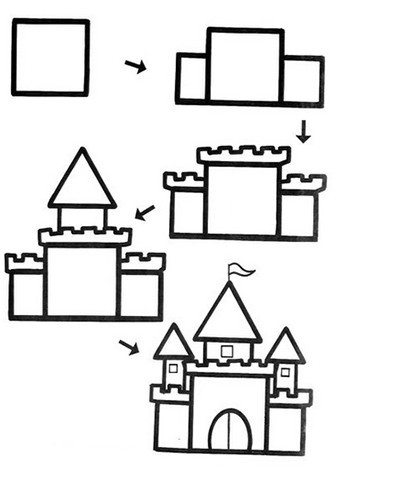 建构区城堡图片简笔画图片