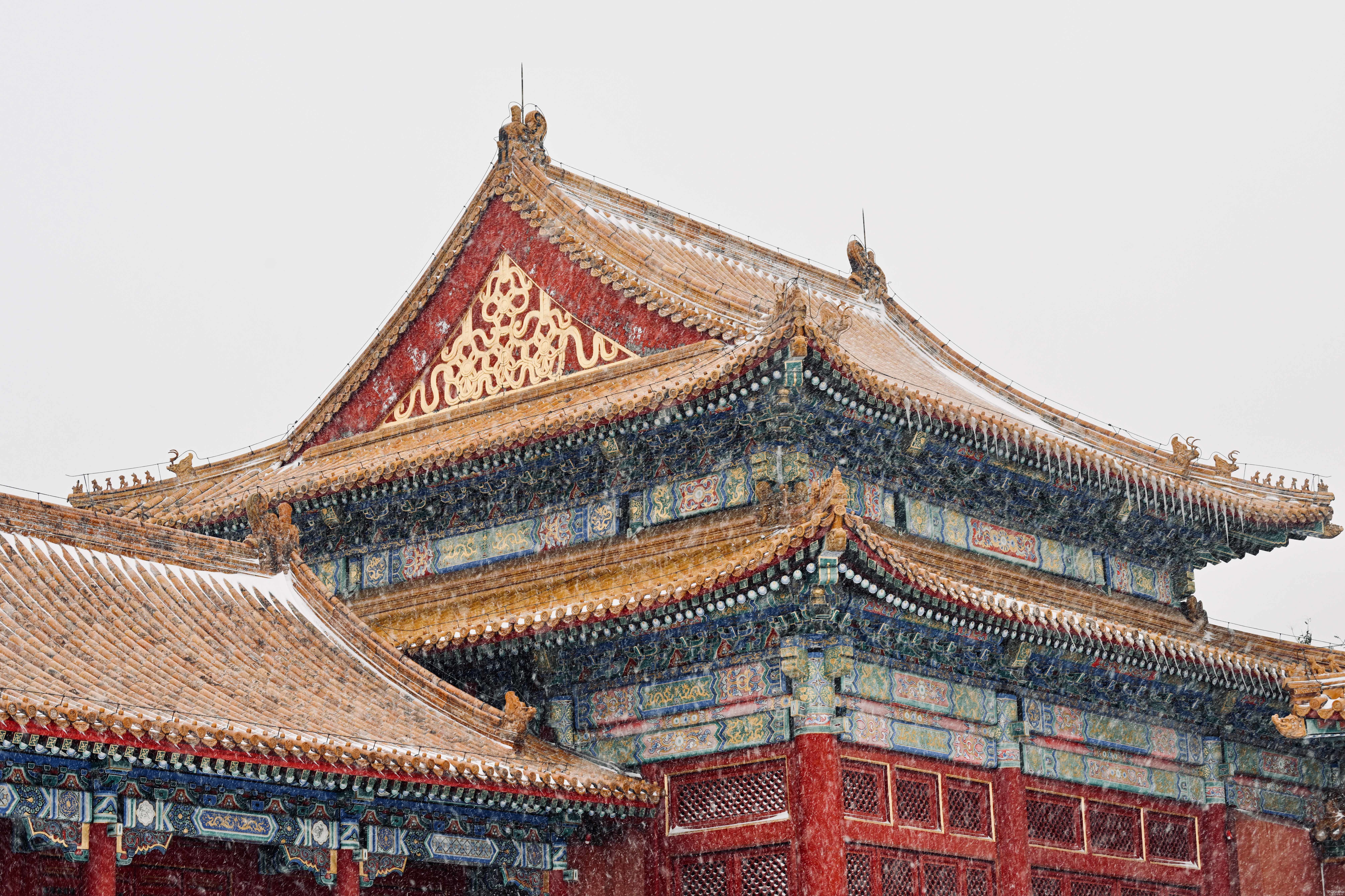 旗舰微单z9记录初雪的北京穿越百年的紫禁城