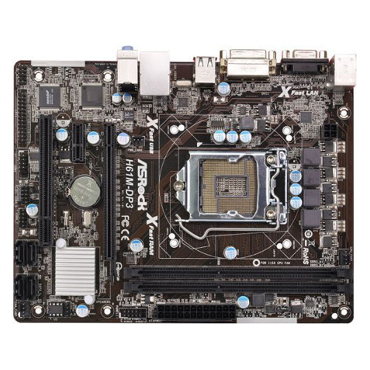 限华东:asrock 华擎 h61m-dp3 主板 intel h61 lga 1155 234元