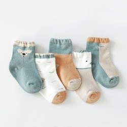 馨颂 儿童宝宝精梳棉袜子 5双装