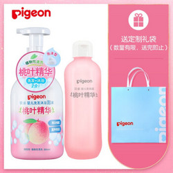 pigeon 贝亲 婴儿洗发沐浴二合一 桃子水爽身露组合装 500ml/200ml