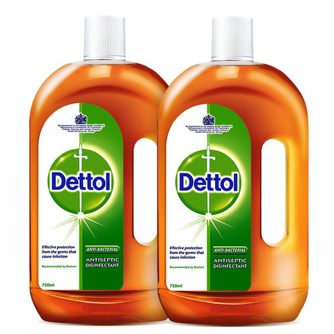 滴露 Dettol 消毒液750ml 多功能家用宠物儿童衣物室内伤口除菌内衣消毒剂可配洗衣液消毒液750ml 2 2件163元 合81 5元 件 聚超值