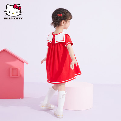 Hello Kitty 新款女童海军风连衣裙 3色