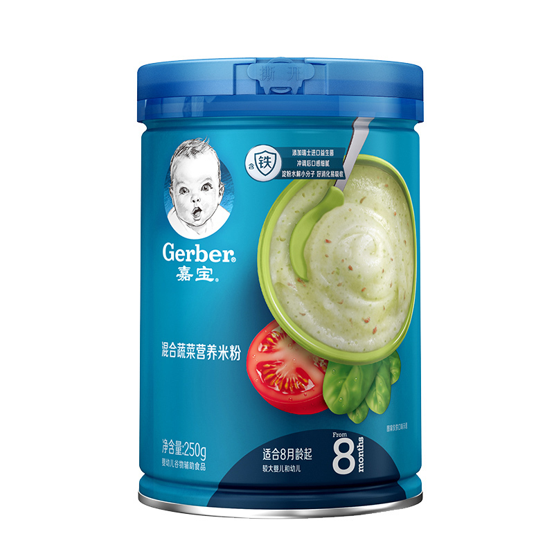Gerber 嘉宝 经典系列 米粉 3段 混合蔬菜 250g