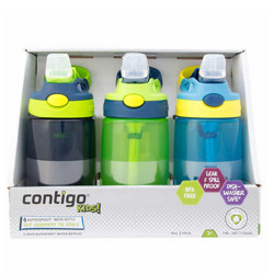 contigo 康迪克 儿童防漏吸管杯 414ml 3个装