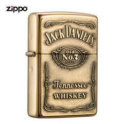 ZIPPO 之宝 美国进口 之宝（zippo） 防风煤油打火机不含油 254BJD.428 积丹尼之铜标签 品牌直供原装正版