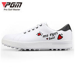 PGM 高尔夫球鞋 女士防水鞋子 韩风设计百搭超纤休闲运动小白鞋 XZ111-超纤潮鞋 38