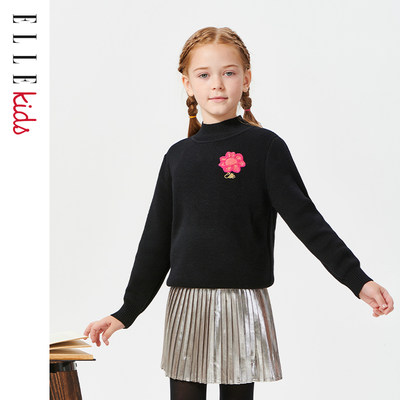 ELLE kids 女童 高领毛衣保暖羊毛衫（110~165码） 3色