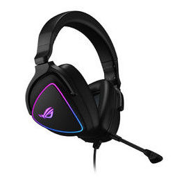 ROG 玩家国度 Delta S 耳罩式头戴式有线游戏耳机 黑色
