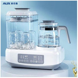 AUX 奥克斯 奶瓶消毒器恒温水壶调奶器1.2L 多功能恒温壶温奶器奶瓶消毒器烘干三合一 白色