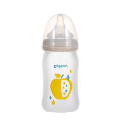 Pigeon 贝亲 经典自然实感系列 宝宝彩绘奶瓶 160ml