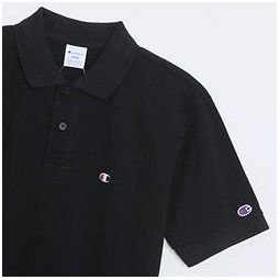 CHAMPION 冠军 男士短袖Polo 衫 经典单点徽标 黑色 L