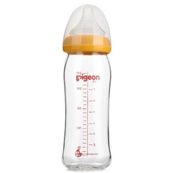 Pigeon 贝亲 婴儿宽口径玻璃奶瓶 240ml（黄色）