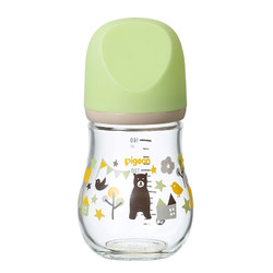 Pigeon 贝亲 臻宝系列 00372 玻璃奶瓶 160ml 熊 0月