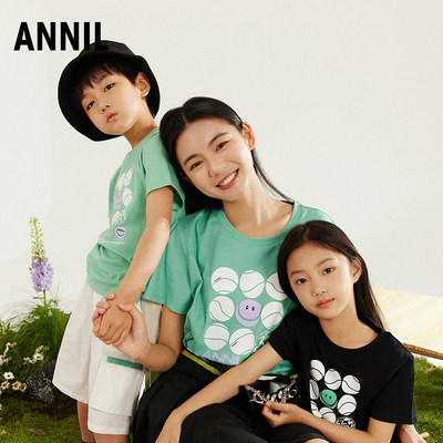 安奈儿 亲子款纯棉短袖T恤（110~170码） 6色