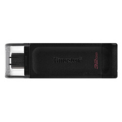 Kingston 金士顿 DT70 USB3.2 Gen1 U盘 黑色 32GB Type-C