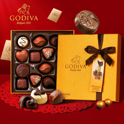 歌帝梵（Godiva）比利时进口金装夹心黑巧克力礼盒15粒520情人节礼物送女友生日