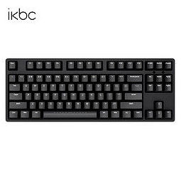 ikbc C87 87键 有线机械键盘 正刻 黑色 Cherry茶轴 无光