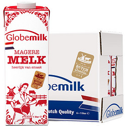 【进口】荷兰荷高脱脂纯牛奶盒装整箱3.8g优乳蛋白1L*6学生早餐