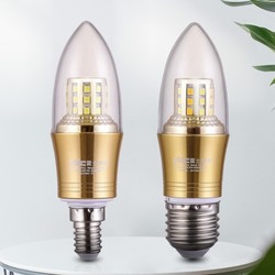 雷士照明 (NVC) led灯泡尖泡e14e27螺口吊灯壁灯家用5瓦7瓦9瓦照明节能三色变光蜡烛尖泡