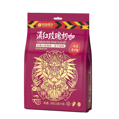 后谷 滇红玫瑰奶咖/普洱茶咖三合一速溶咖啡 20g*15条