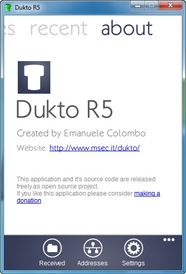 局域网文件传输软件(Dukto R5) 4.9.8 绿色版