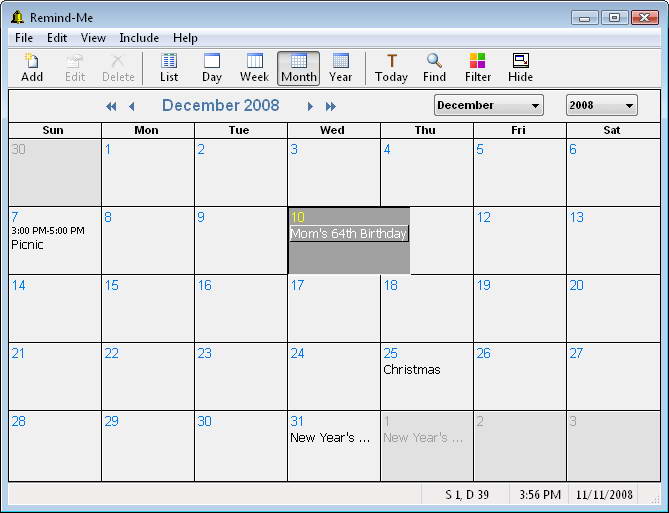 Remind-me工作日程提醒软件 8.0 正式版