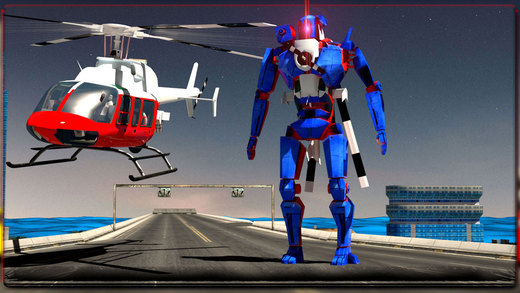 警察直升机机器人模拟器 1.