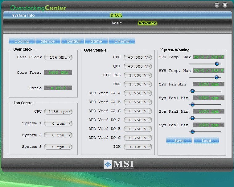 Msi overclocking center как пользоваться