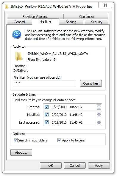 文件创建日期修改器 FileTime 2.0.3680.7000