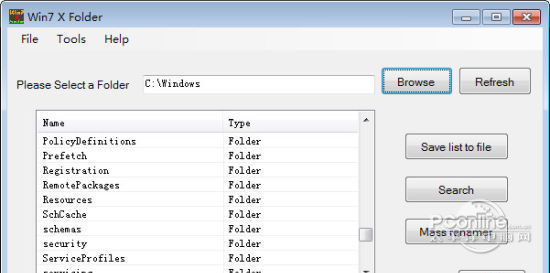 文件夹管理工具 Win7 X Folder