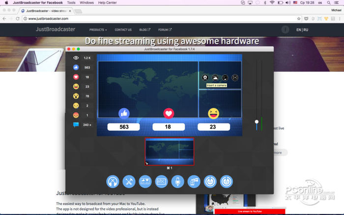 justbroadcaster for facebook mac