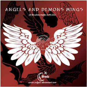 天使与恶魔的翅膀笔刷 免费版