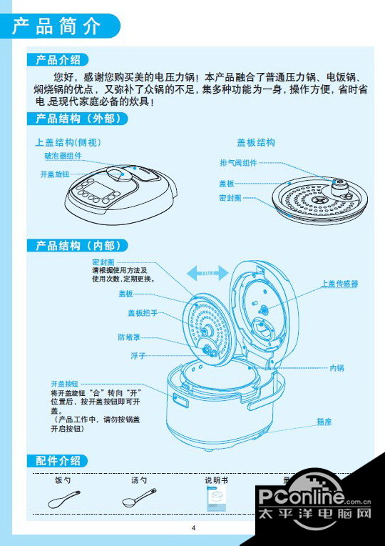 美的MY-13SS506A电压力锅使用说明书 正式版