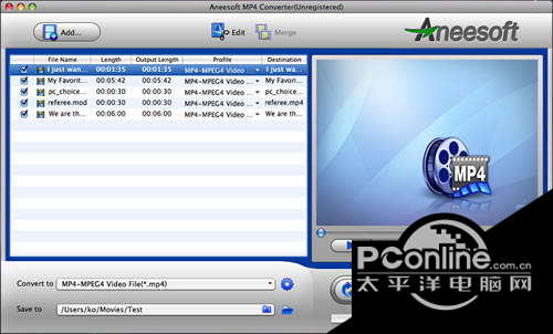 Aneesoft MP4 Converter for Mac 4.1.1 正式版