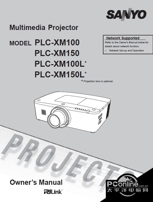三洋PLC-XM100投影机英文使用说明书 正式版