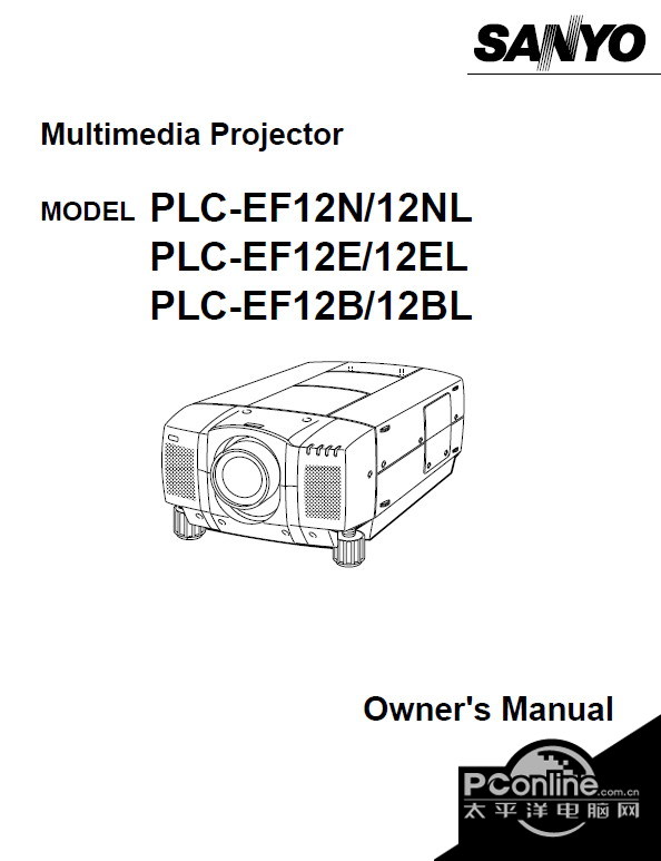 三洋 PLC-EF12EL投影机英文说明书 正式版