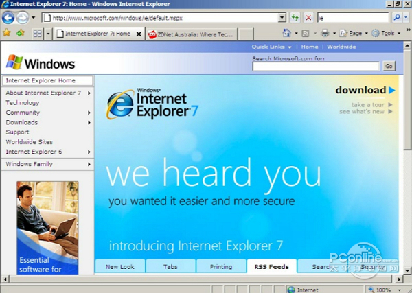 internet explorer ie 7.0