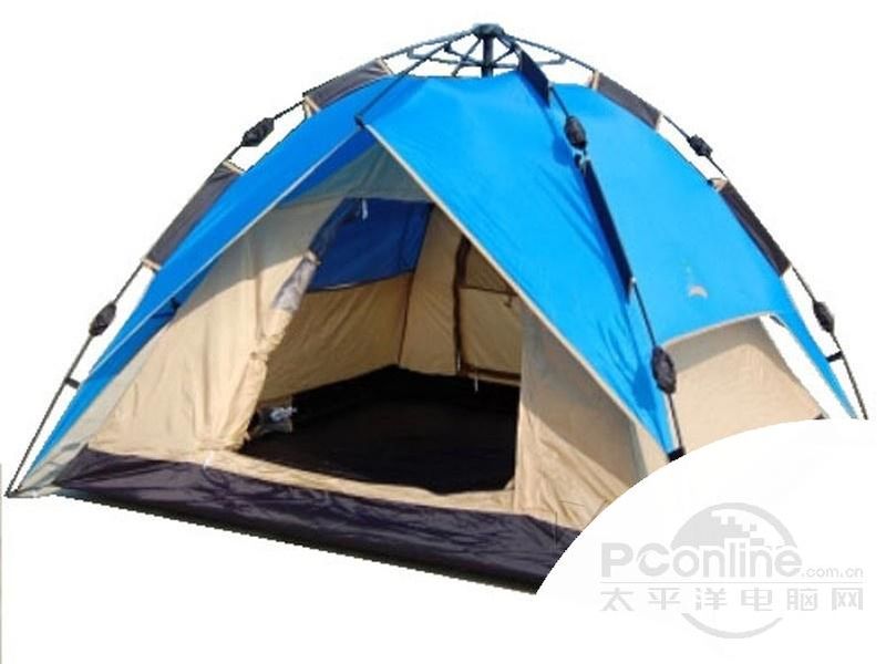 棕榈滩露营帐篷双层3-4人防暴雨可三用自动休闲帐篷图片1