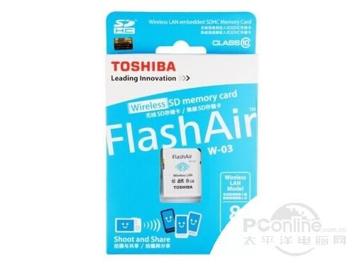 东芝 FlashAir Wireless LAN model (W-03) (8GB)
