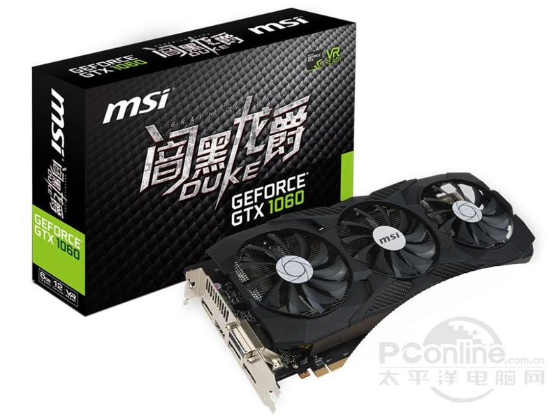 微星 GeForce GTX 1060 6G DUKE 暗黑龙爵