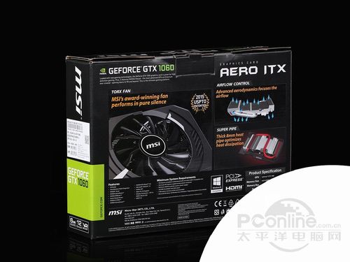 微星 GeForce GTX 1060 AERO ITX 6G OC