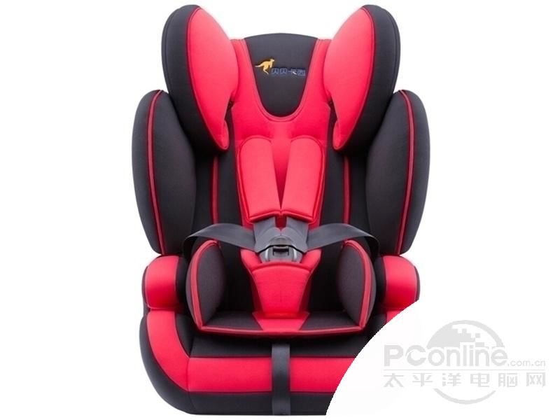 贝贝卡西汽车用儿童安全座椅婴儿宝宝9月-12岁安全座椅3C认证 红色带ISOFIX接口 图片1