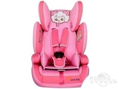 贝贝卡西汽车用儿童安全座椅婴儿宝宝9月-12岁安全座椅3C认证 美羊羊带ISOFIX接口