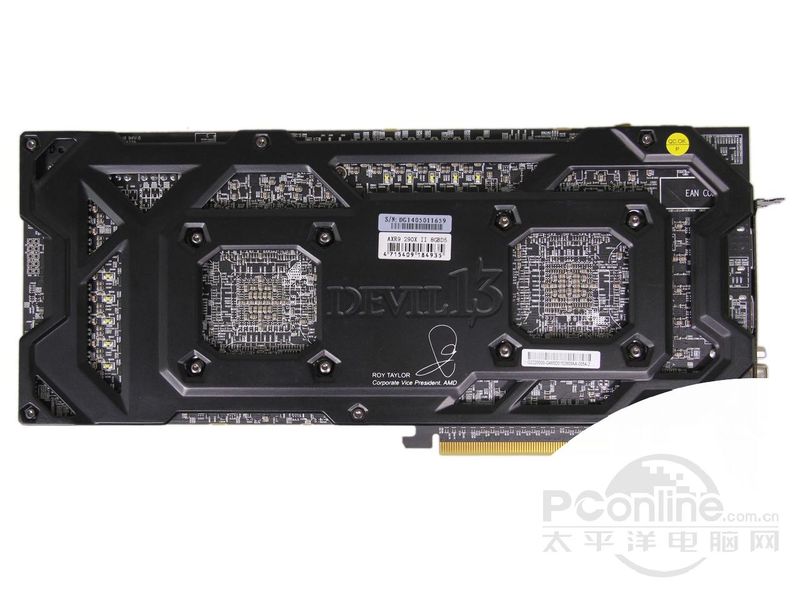 迪兰 Devil 13 Dual Core R9 290X背面