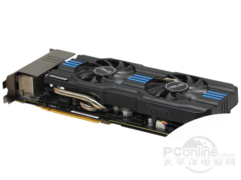 华硕龙骑士Dragon GTX 660Ti-DC2T-2GD545度正面